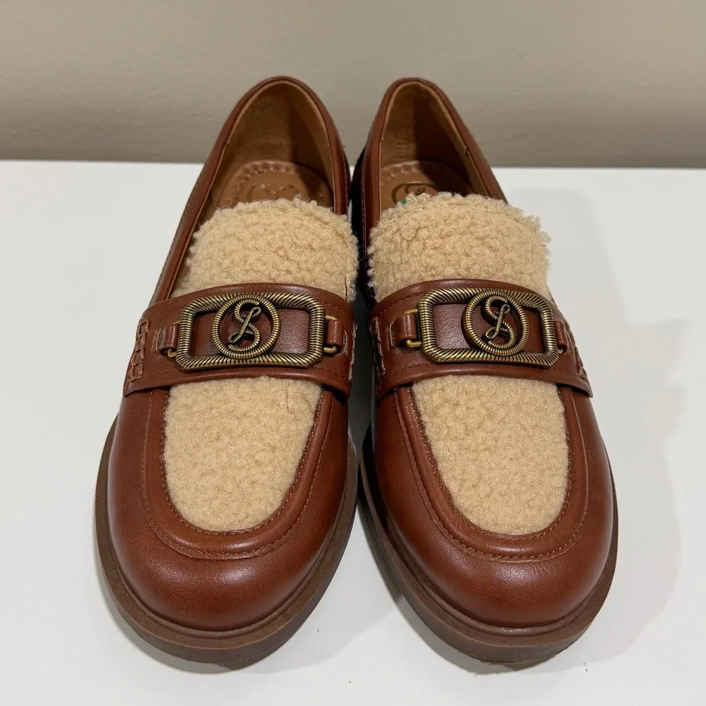 Sam And Libby Brooklyn Tailored Loafers With Metal Buckle Women's US 7.5 - Picture 1 of 12